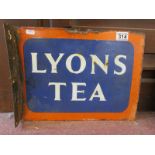 Enamel sign - Lyons tea - Double sided (41cm x 30cm)