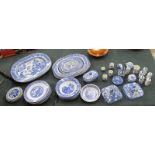 Large collection of blue & white china