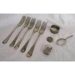 Collection of silver cutlery etc