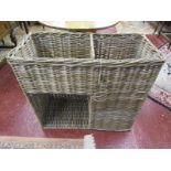 Large compartmental wicker basket