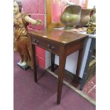 Small mahogany side table with drawer