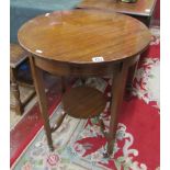 Circular mahogany Edwardian 2 tier table