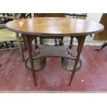 Unusual mahogany 3 tier oval table