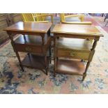 Pair of mahogany bedside cabinets