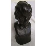 Signed cast bronze - Bust of handsome woman