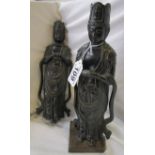 2 bronze Eastern figures