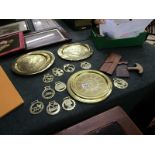 Collection of horse brasses, plaques etc