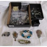 Collection of costume jewellery to include silver