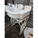 Victorian sink (William Pearce Ltd, Birmingham) on Singer sewing machine base with taps