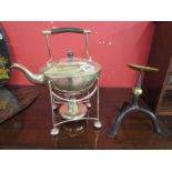 Mappin & Webb spirit kettle and candle holder