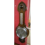 Edwardian oak barometer