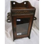 Small oak smokers cabinet