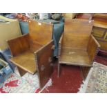 Pair of oak Arts & Crafts armchairs