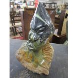 Stylized granite bust - Approx H: 40cm