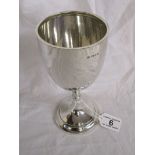 Large hallmarked silver cup - Approx 287g