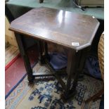 Unusual Arts & Crafts oak occasional table