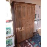 Victorian pine kitchen cupboard - Approx H: 195cm x W: 115cm x D: 34cm