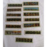 Collection of 13 early glass slides