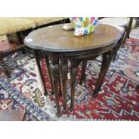 Nest of 3 mahogany tables