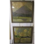 2 early Paul Henry prints (Probably from GWR posters)