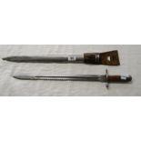 Elsenger Schwyz Pioneer M14 bayonet with leather frog