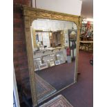 Very large & impressive gilt framed Victorian mirror (159cm x 204cm)