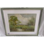 Attributed to Betts, Anthony - Landscape with reeds - 25.5cm x 35.5cm