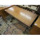 Victorian walnut parquetry top table