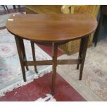 Arts & Crafts mahogany & inlaid gateleg table