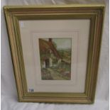 2 rural watercolours, 1 signed S Scott