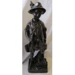 Bronze - The Poacher Boy - H: 51cm