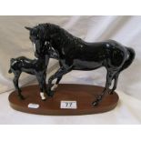 Royal Doulton Black Beauty and foal