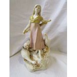 Royal Dux figurine, signed to base with No. 2570 (H: 17cm)