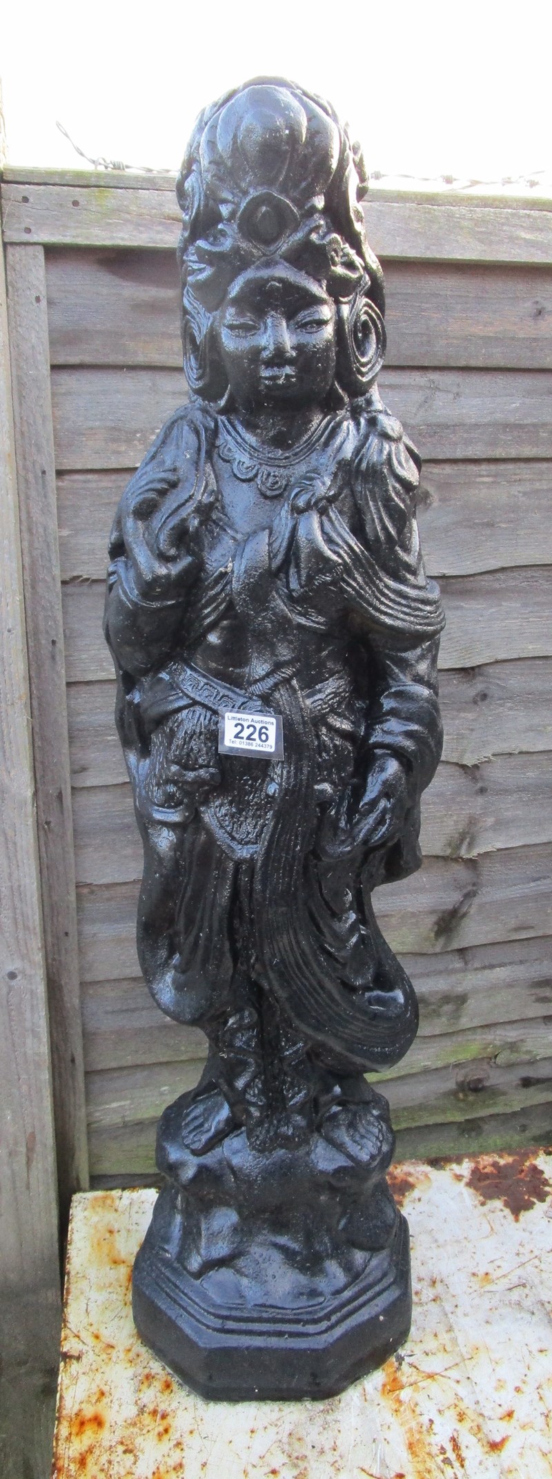 Stone lady figure ornament