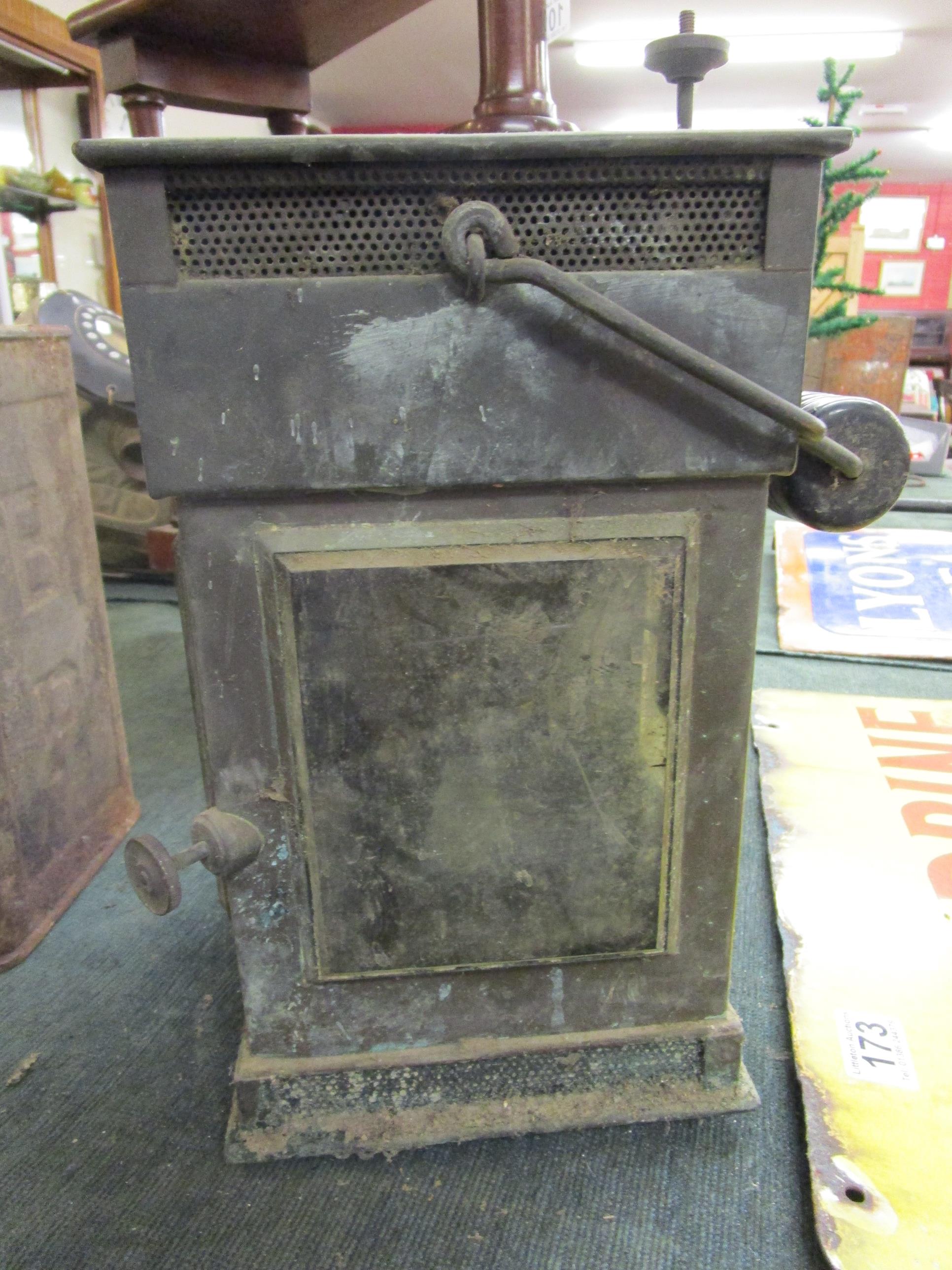 Unusual Victorian lamp by G Polkey Birmingham and early BP petrol can - Image 9 of 12
