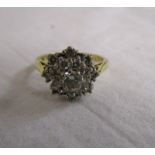 18ct gold diamond cluster ring