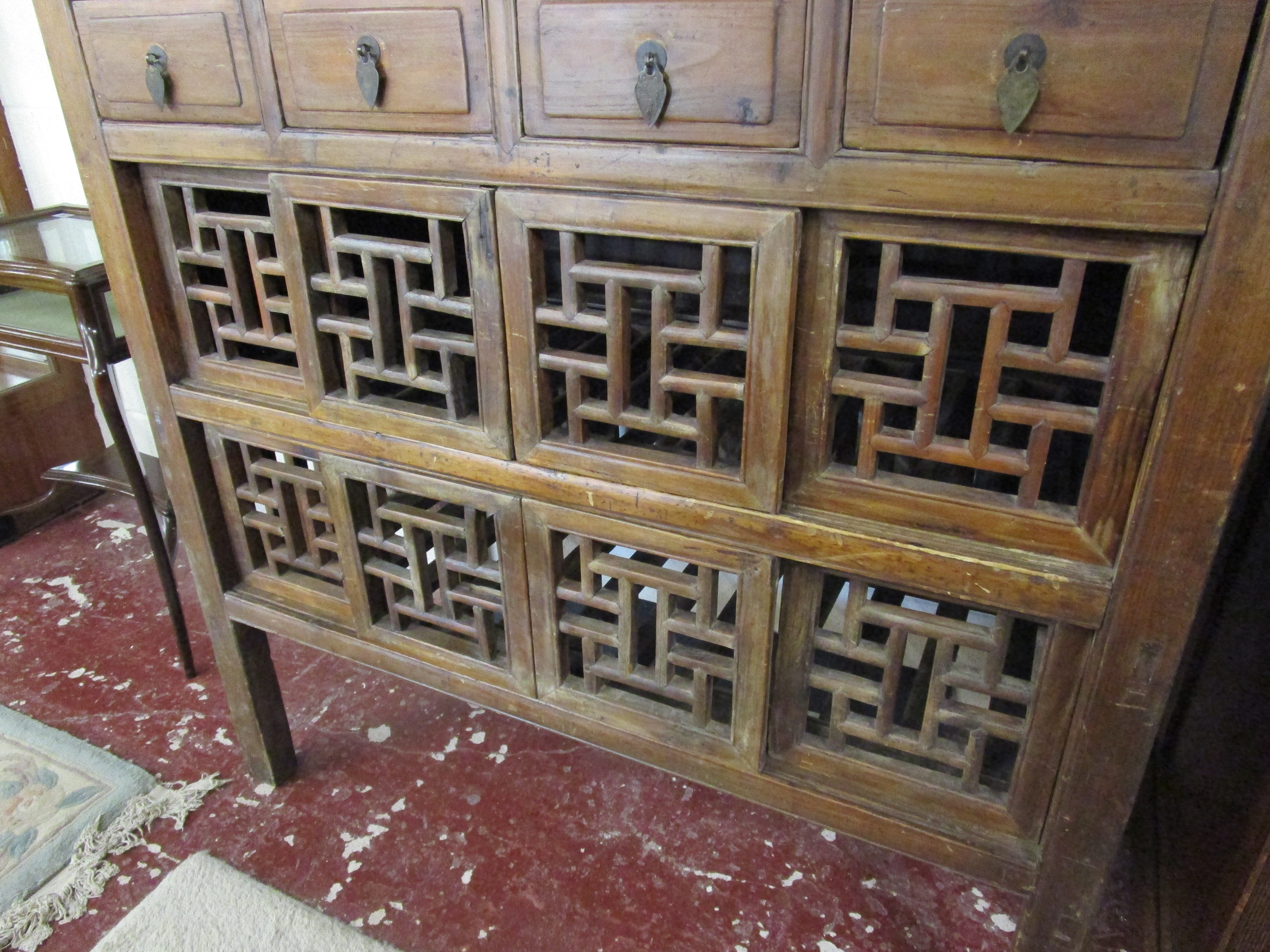 Interesting antique Chinese cabinet (H: 175cm W: 117cm D: 59cm) - Image 14 of 24