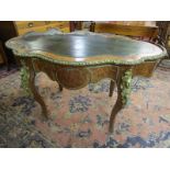 French ormolu mounted burr walnut centre table A/F - H: 76cm x W: 130cm x D: 82cm