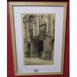 Appleby, William Crawford - Etching - Gateway to KES, New Street - 36.5cm x 22cm