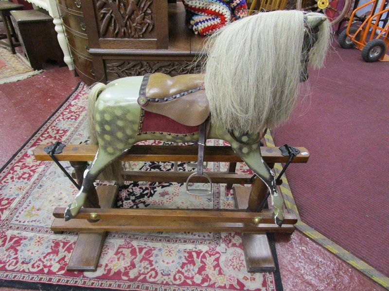 Victorian wooden rocking horse