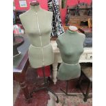 2 vintage dress makers dummies to include 1 by Singer