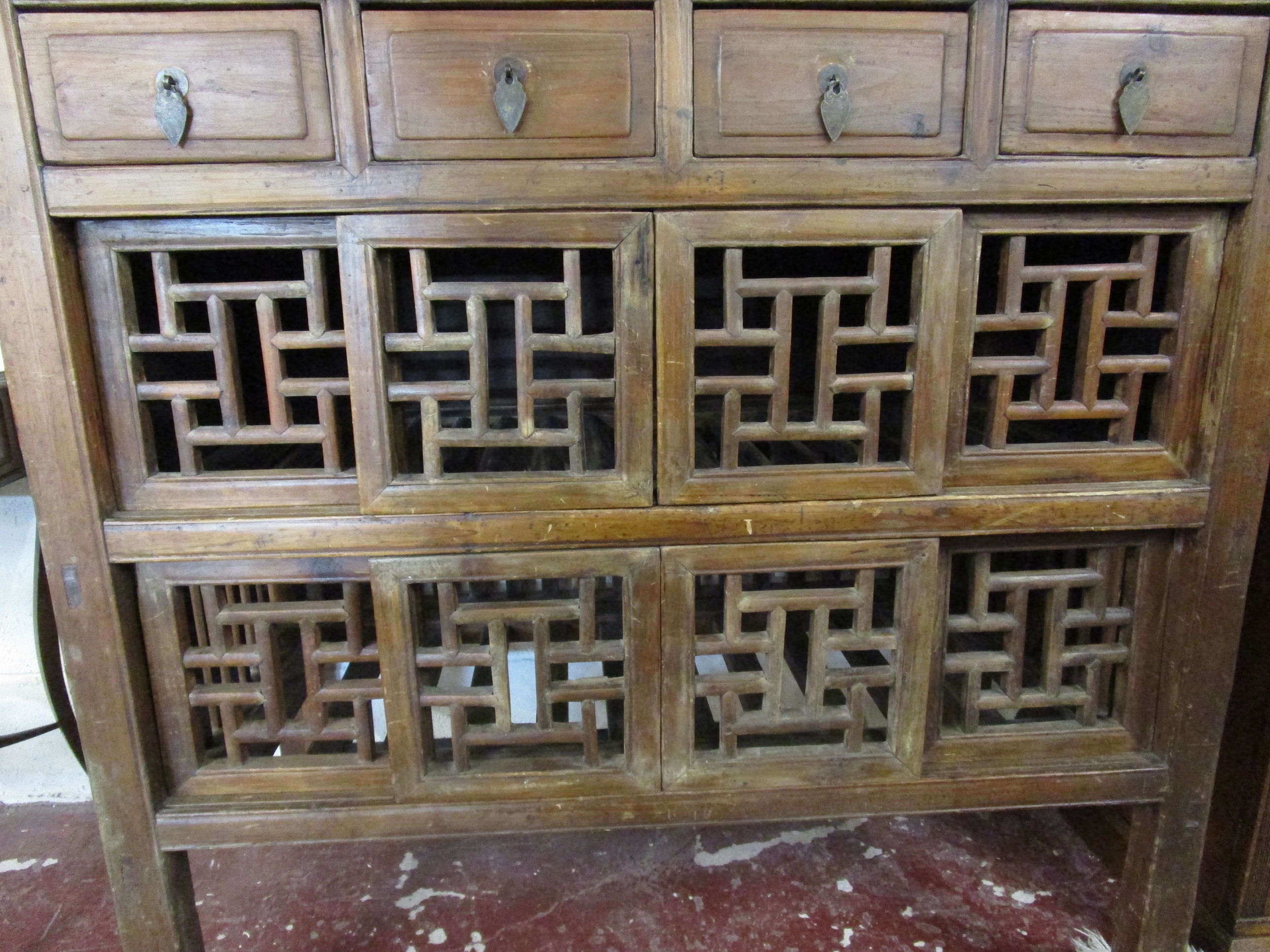 Interesting antique Chinese cabinet (H: 175cm W: 117cm D: 59cm) - Image 11 of 24