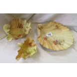 3 pieces of 'blush ivory' Royal Worcester