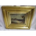 Small oil on board signed J Hick 1871