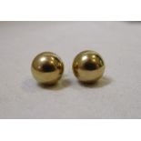Pair of gold ball earrings