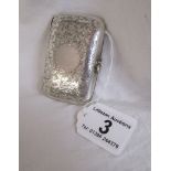 Silver cigarette case - Birmingham 1902