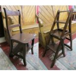 Mahogany metamorphic library steps / chair