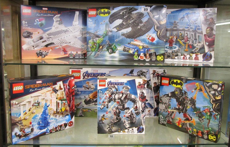 7 new boxed Marvel & DC Lego sets - 76117, 76129, 76120, 76124, 76130, 76125 & 76126