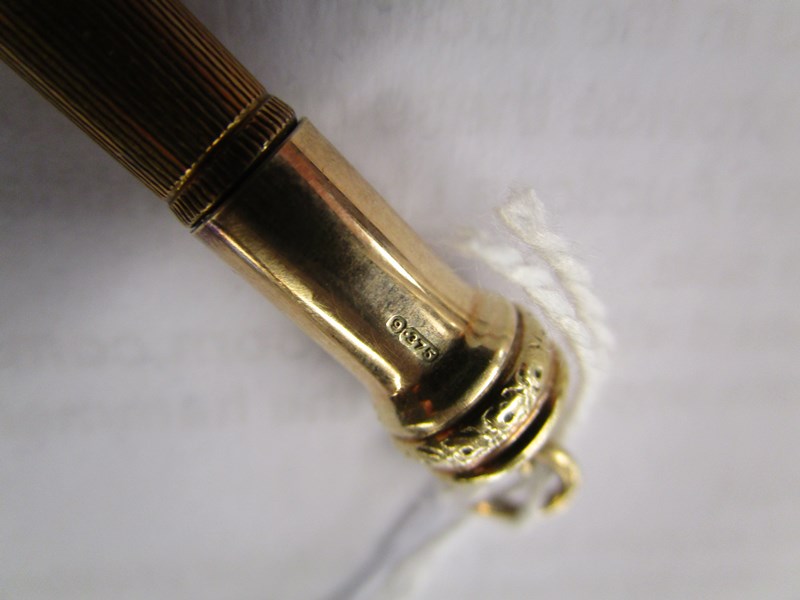 Birmingham hallmarked gold propelling pencil in box with blank cartouche - Image 4 of 7