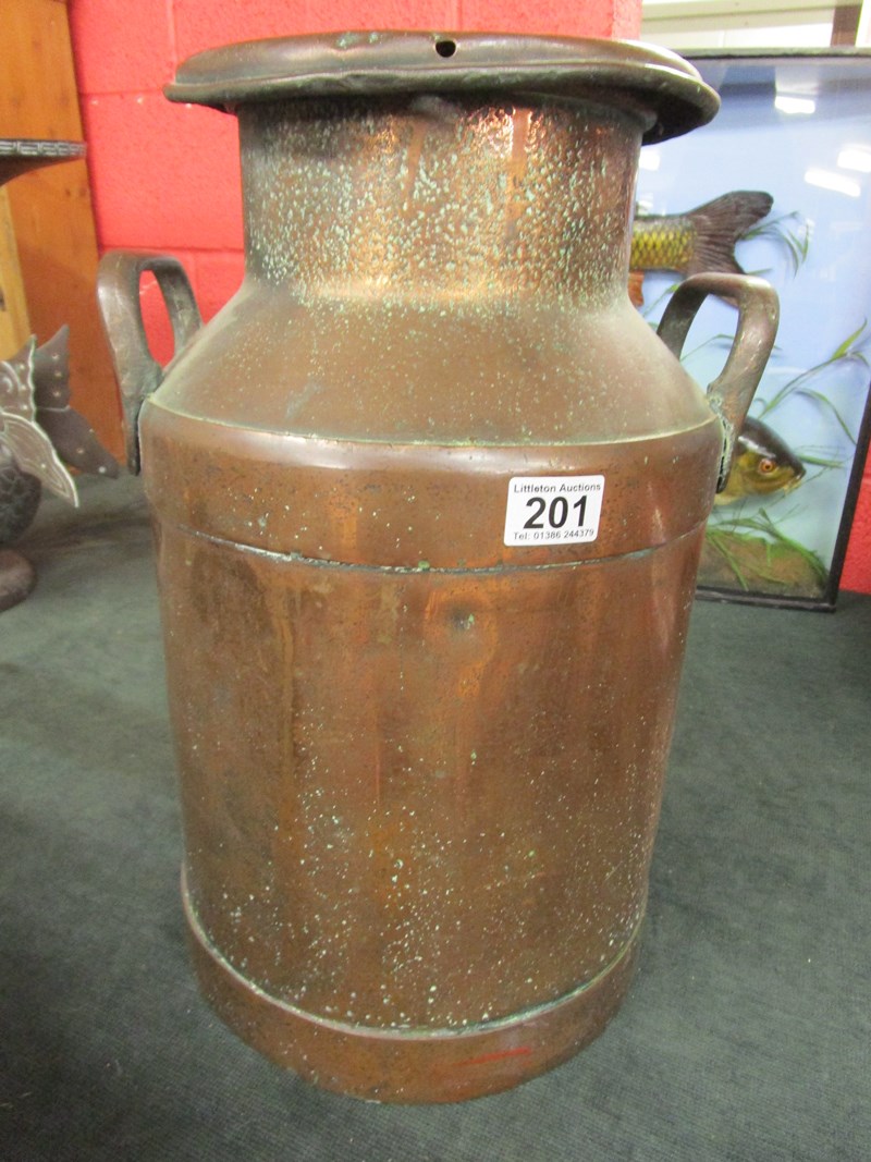 Copper milk churn